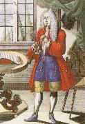 john banister an early 18th century oboe as depicted by johann weigel. USA oil painting artist